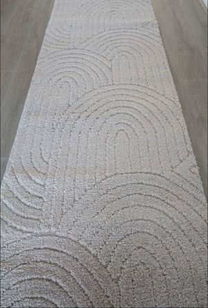Marli Beige Hallway Runner 80CM Wide- CLEARANCE