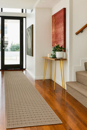 Roma Dots Taupe Hallway Runner 80CM Wide