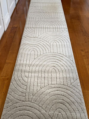 Marli Beige Hallway Runner 80CM Wide