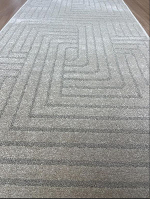 Summit Maze Beige Hallway Runner 80cm Wide