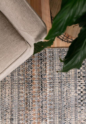 Cozy Ivory Dark Beige Rug 5436