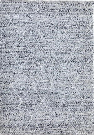 Diamond Grey Felted Wool Rug