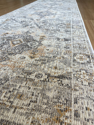 Serena Cream Mustard Hallway Runner 80CM Wide