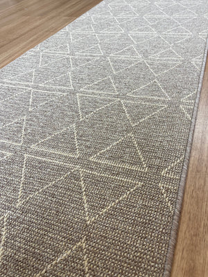 Roma Triangles Mocha Hallway Runner 67CM Wide