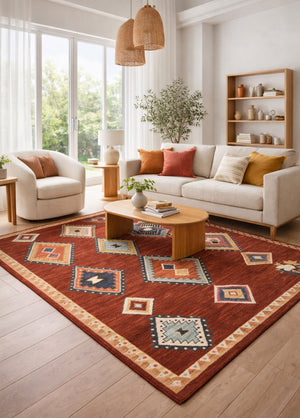 Kachan Red Aztec Rug