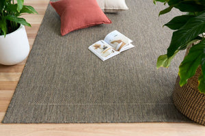 Malia Taupe Linen Non Slip Rug