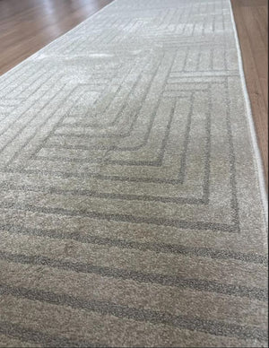 Summit Maze Beige Hallway Runner 80cm Wide