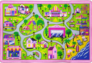 Pink Track Kids Playmat