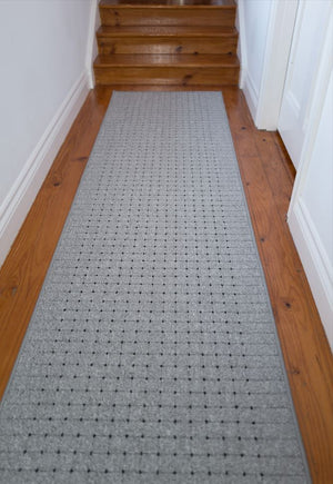 Roma Dots Grey Black Hallway Runner 80CM Wide