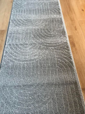 Marli Light Grey Hallway Runner 80CM Wide