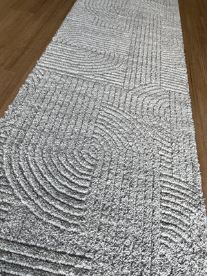 Marli Light Grey Hallway Runner 80CM Wide