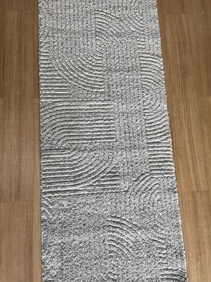 Marli Light Grey Hallway Runner 80CM Wide