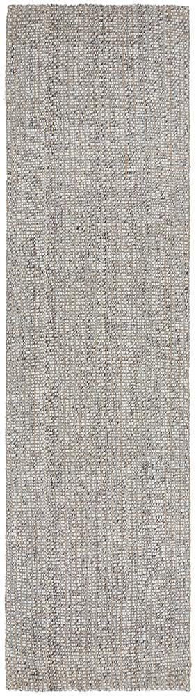 Arabella Wool Jute Grey Runner Rug
