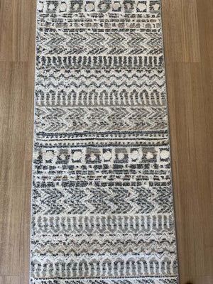 Boho Ivory Beige Hallway Runner 80CM Wide