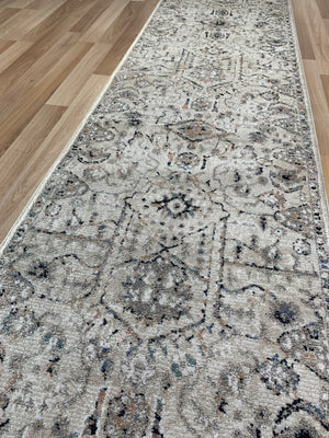 Cozy Ivory Beige Hallway Runner 80CM Wide