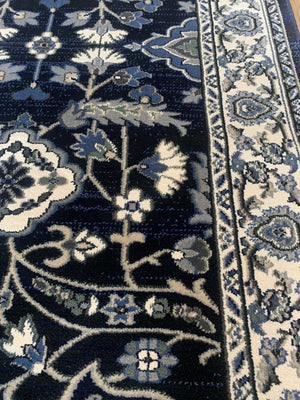 Verona Navy Hallway Runner 80CM Wide