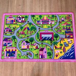 Pink Track Kids Playmat
