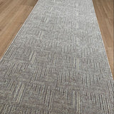 Roma Squares Mocha Hallway Runner 67CM Wide