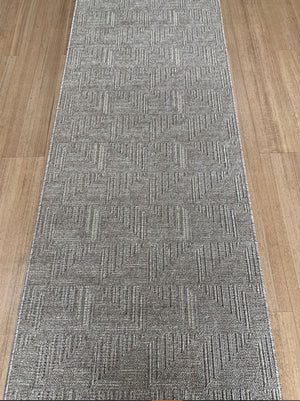 Roma Squares Mocha Hallway Runner 67CM Wide