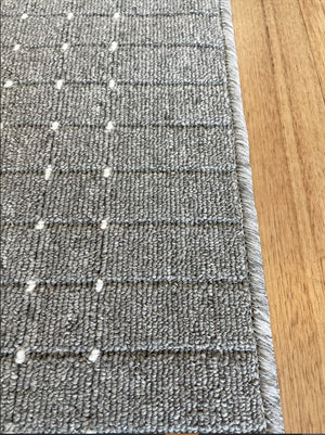 Roma Dots Grey Hallway Runner 80CM Wide