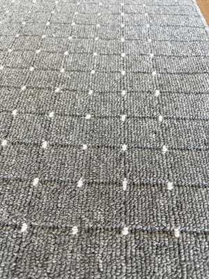 Roma Dots Grey Hallway Runner 80CM Wide