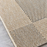 Coastal Outdoor Sisal Sand Black Rug