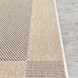 Coastal Outdoor Sisal Sand Black Rug