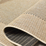 Coastal Outdoor Sisal Sand Black Rug