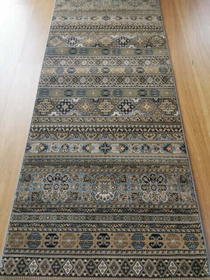 Afghan Wedgwood Blue Hallway Runner 80CM Wide