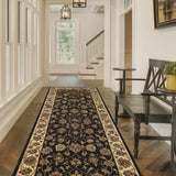 Traditional Hall Runner Agrabah Black Cream High Quality