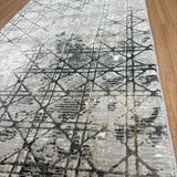 Alyssa Grey Black Hallway Runner 80CM Wide