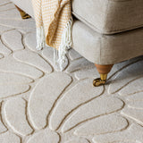 Laura Ashley Coleby Petals Ivory Cream 078809 Rug