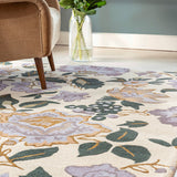 Laura Ashley Wendling Floral Heather Purple 083104 Rug