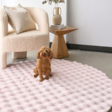 Bubble Blush Round - Machine Washable Rug