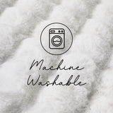 Bubble White Round - Machine Washable Rug
