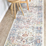 Livvie Navy Cream Hallway Runner Rug
