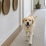 Summit Maze Beige Hallway Runner 80cm Wide