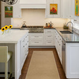 Phoenix Beige Hall Runner 80cm Wide Non Slip Backing