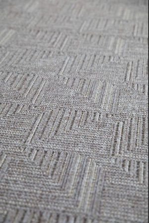 Roma Squares Mocha Hallway Runner 80CM Wide