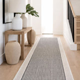 Chino 2822 Taupe Linen Hallway Runner Non-Slip 67CM Wide