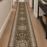 Heirloom Green Medallion Hallway Runner 80CM Wide