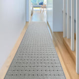 Roma Dots Grey Black Hallway Runner 80CM Wide