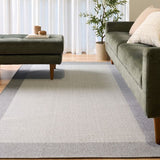 Lara Silver Border Non Slip Rug