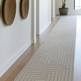 Summit Maze Beige Hallway Runner 80cm Wide