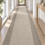 Lara Taupe Grey Hallway Runner Non-Slip 80cm Wide
