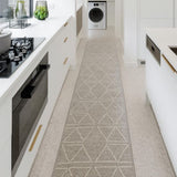Roma Triangles Mocha Hallway Runner 67CM Wide