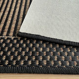 Suva Squares Coffee Black 22 121 Hallway Runner Non Slip