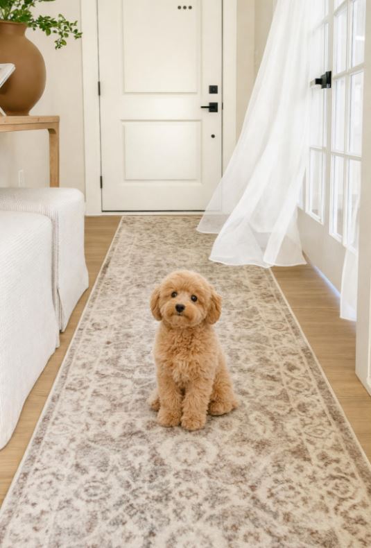 Carmen Latte Hallway Runner 80CM Wide