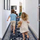 Verona Navy Hallway Runner 80CM Wide