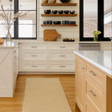 Phoenix Beige Hall Runner 80cm Wide Non Slip Backing